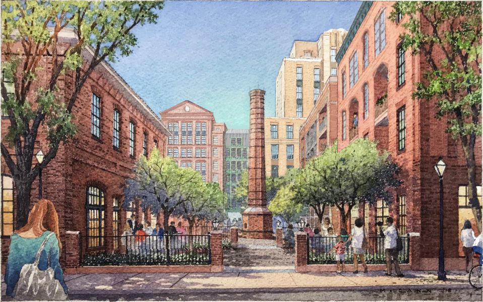 LC Line Street chimney courtyard